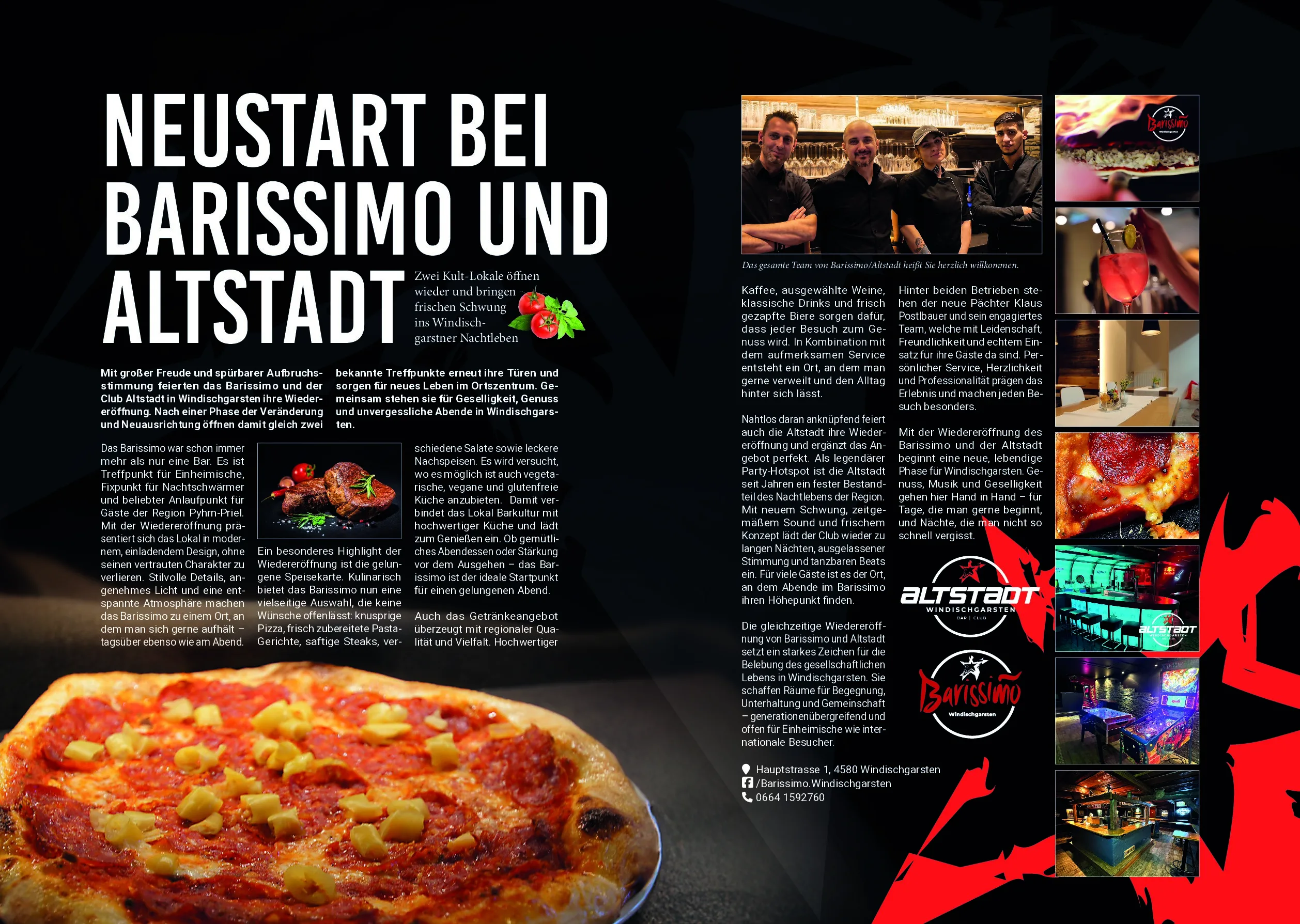 Zeitungsartikel über die Wiedereröffnung des Barissimo in Windischgarsten